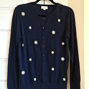 LOFT WOMENS CARDIGAN LIGHTWEIGHT LONG SLEEVE SIZE MEDIUM